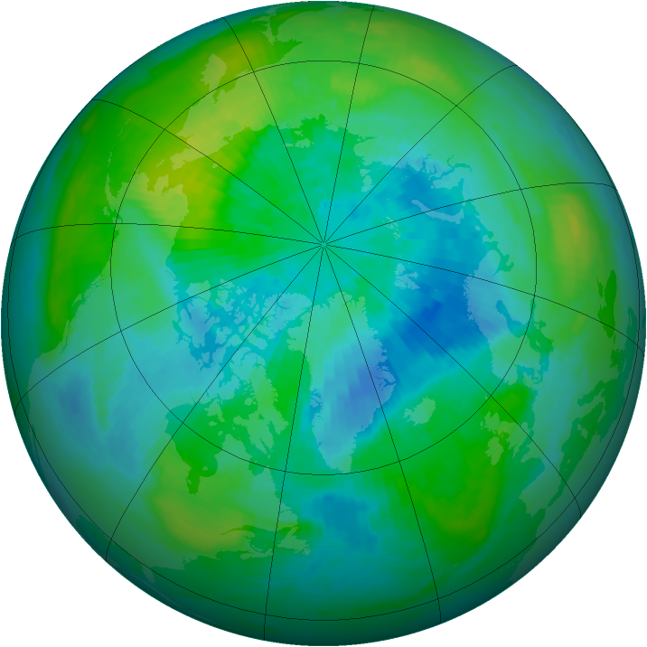 Arctic ozone map for 20 September 1981